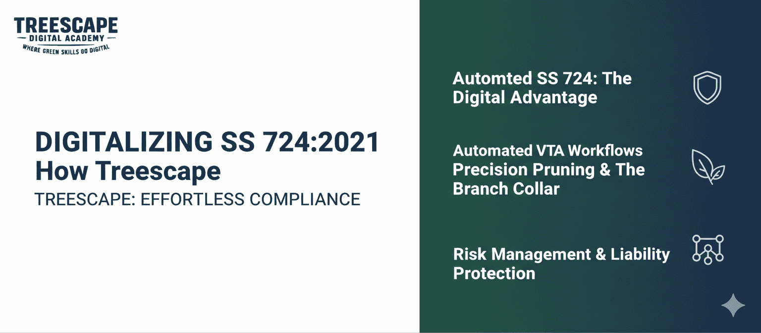 Digital SS724 tree management compliance system for arboriculture training in Singapore