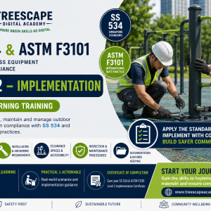 SS 534:2007 & ASTM F3101−21a Outdoor Fitness Equipment Safety Level 2 — Implementation Certificate